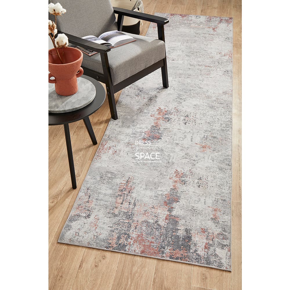 Illusions 156 Blush Runner Rug - Indoor Hallway Runner - RUG CULTURE