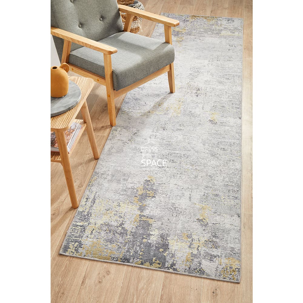 Illusions 156 Gold Runner Rug - Indoor Hallway Runner - RUG CULTURE