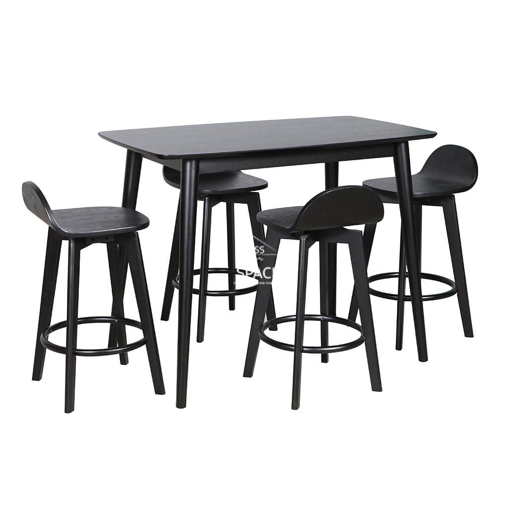Jackie Breakfast Table & Nadia Bar Stools - 5 Piece Set - Indoor Setting - DYS Indoor