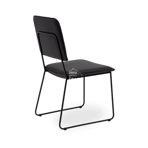 Luna Chair - Black Leather - Indoor Dining Chair - DYS Indoor
