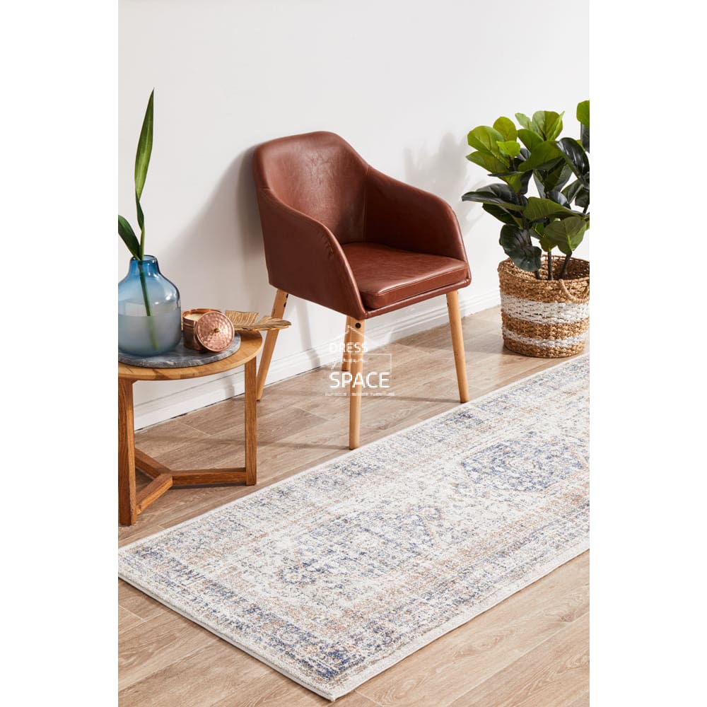 Mayfair Lorissa Blue Runner Rug - Indoor Hallway Runner - Rug Culture