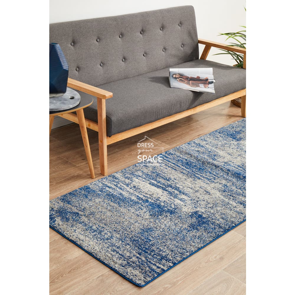 Mirage 355 Blue Runner Rug - Indoor Hallway Runner - Rug Culture