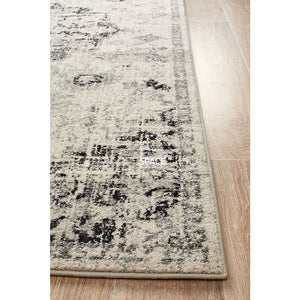 Museum Transitional Charcoal Runner Rug