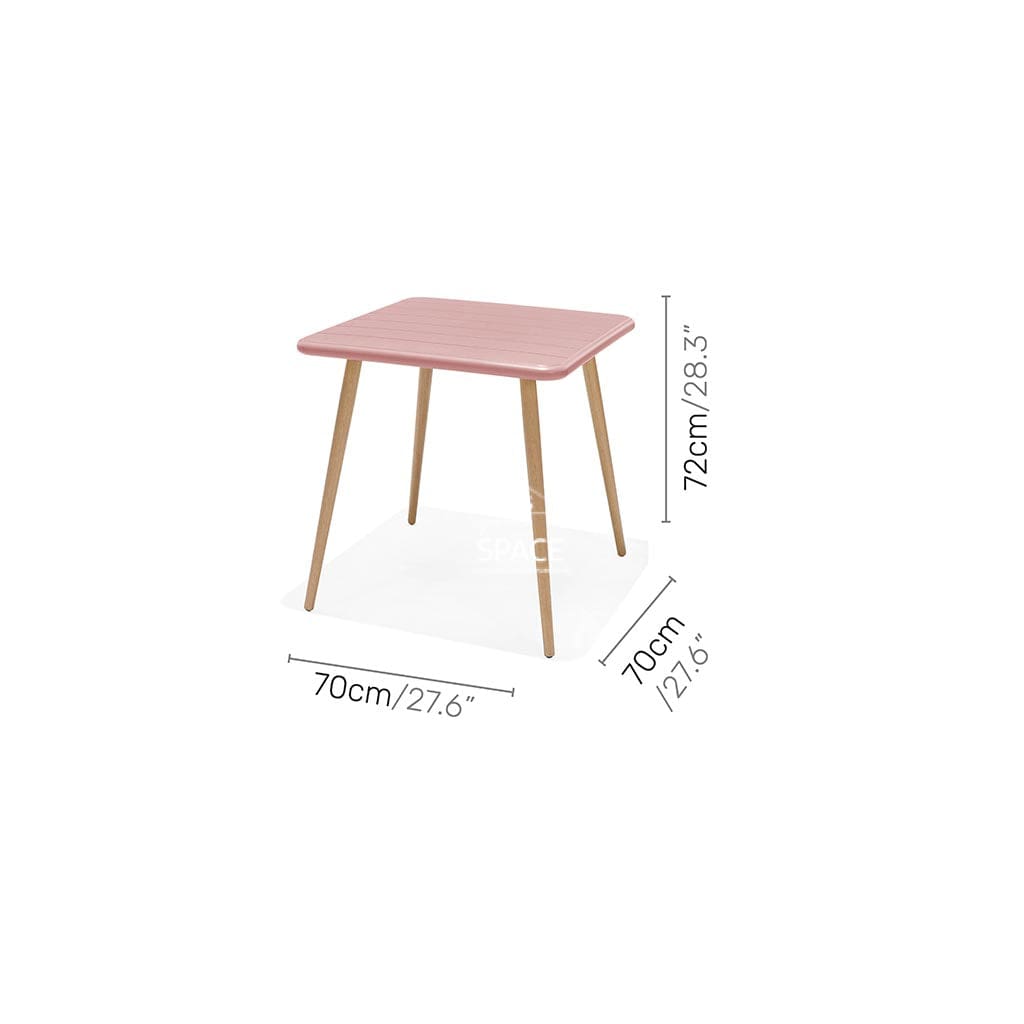 Nassau Bistro Table - Peach Pink - Outdoor Table - Lifestyle Garden