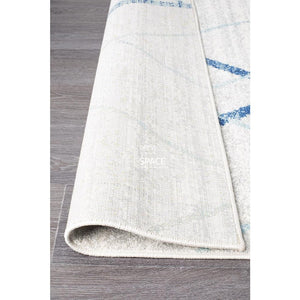 Oasis Noah White Blue Contemporary Rug - Indoor Rug - Rug Culture
