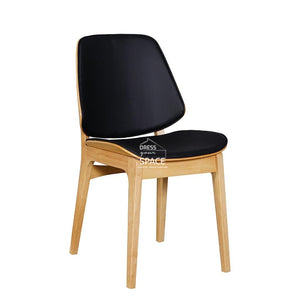 Portia Chair - Natural/Black PU - Indoor Dining Chair - DYS Indoor
