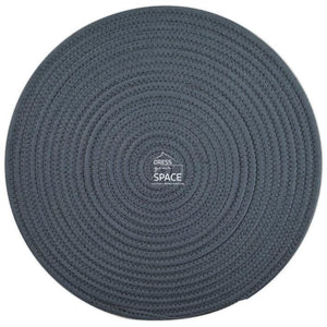 Round Woven Cotton Placemat - Dark Grey - Placemat - DYS Indoor