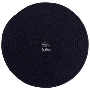 Round Woven Cotton Placemat - Navy Blue - Placemat - DYS Indoor