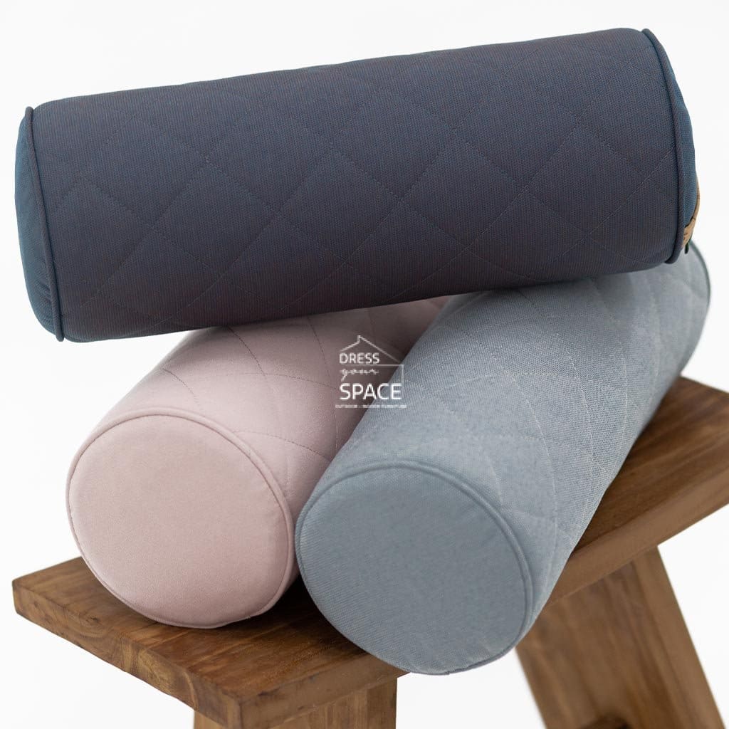 San Fran Quilted Bolster - Salmon - Outdoor Cushion - Lifestyle Garden