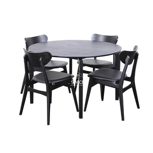 Scandi Round Table & Martina Chairs - 5 Piece Dining Set - Indoor Setting - DYS Indoor