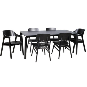 Scandi Table & Gemma/Dakota Chairs - 7 Piece Dining Set - Indoor Setting - DYS Indoor