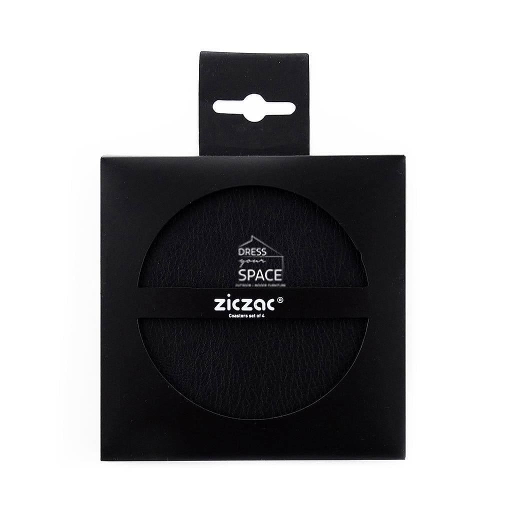 Togo Coasters - Black (Set of 4) - Coaster - DYS Indoor