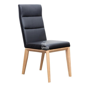 Tyler Chair - Natural/Black PU - Indoor Dining Chair - DYS Indoor