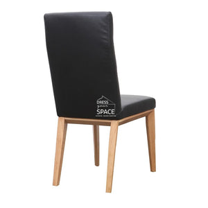 Tyler Chair - Natural/Black PU - Indoor Dining Chair - DYS Indoor