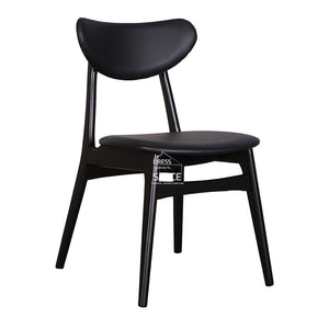 Valentina Chair - Black/Black PU - Indoor Dining Chair - DYS Indoor