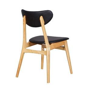 Valentina Chair - Natural/Black PU - Indoor Dining Chair - DYS Indoor