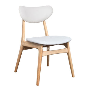 Valentina Chair - Natural/White PU - Indoor Dining Chair - DYS Indoor